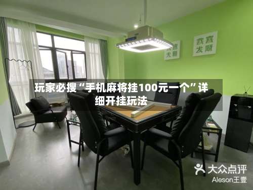 玩家必搜“手机麻将挂100元一个”详细开挂玩法-第2张图片