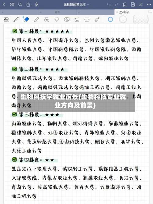 生物科技学就业前景(生物科技专业就业方向及前景)-第3张图片