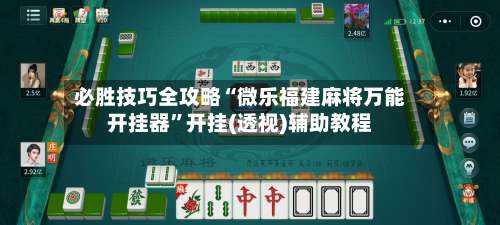 必胜技巧全攻略“微乐福建麻将万能开挂器”开挂(透视)辅助教程-第3张图片