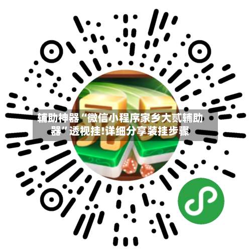 辅助神器“微信小程序家乡大贰辅助器	”透视挂!详细分享装挂步骤-第1张图片