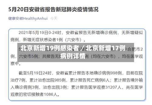 北京新增19例感染者／北京新增17例病例详情-第1张图片