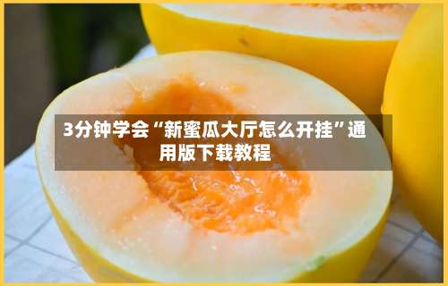 3分钟学会“新蜜瓜大厅怎么开挂”通用版下载教程-第3张图片