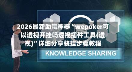 2026最新助赢神器“wepoker可以透视开挂吗透视插件工具(透视)”详细分享装挂步骤教程-第2张图片