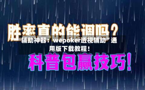 辅助神器：wepoker透视辅助	”通用版下载教程！-第2张图片