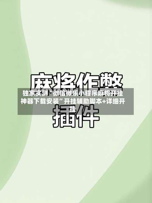 独家实测“微信微乐小程序麻将开挂神器下载安装”开挂辅助脚本+详细开挂-第3张图片