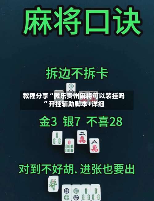 教程分享“微乐贵州麻将可以装挂吗”开挂辅助脚本+详细-第1张图片