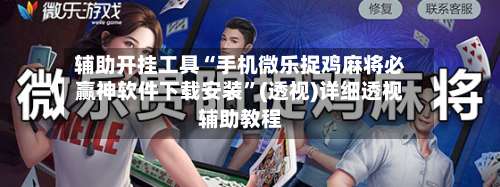 辅助开挂工具“手机微乐捉鸡麻将必赢神软件下载安装	”(透视)详细透视辅助教程-第1张图片