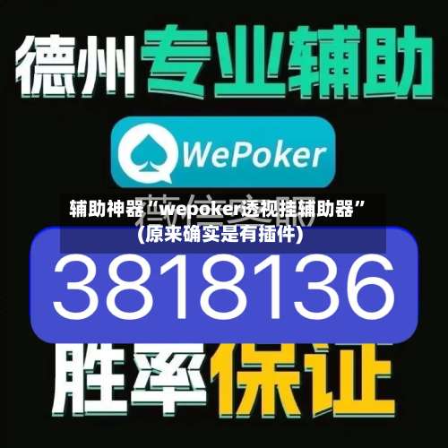 辅助神器“wepoker透视挂辅助器	”(原来确实是有插件)-第2张图片