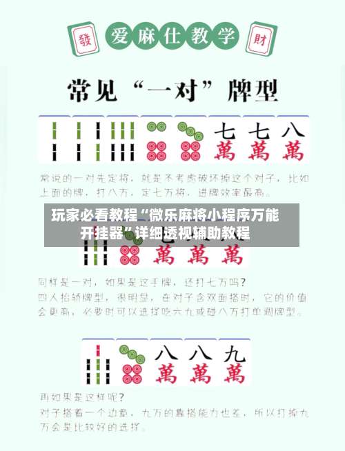 玩家必看教程“微乐麻将小程序万能开挂器	”详细透视辅助教程-第2张图片