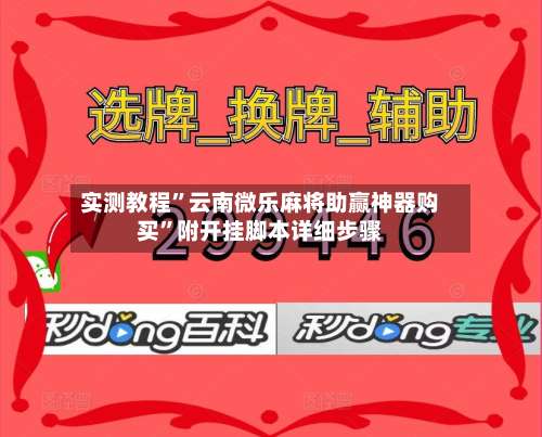 实测教程”云南微乐麻将助赢神器购买”附开挂脚本详细步骤-第2张图片