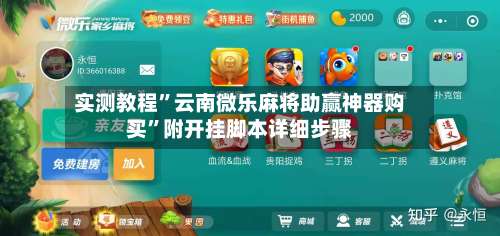 实测教程	”云南微乐麻将助赢神器购买”附开挂脚本详细步骤-第3张图片