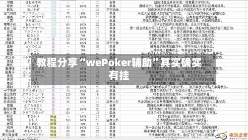 教程分享“wePoker辅助	”其实确实有挂-第1张图片