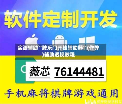 实测辅助“牌乐门开挂辅助器”(作弊)辅助透视教程-第1张图片