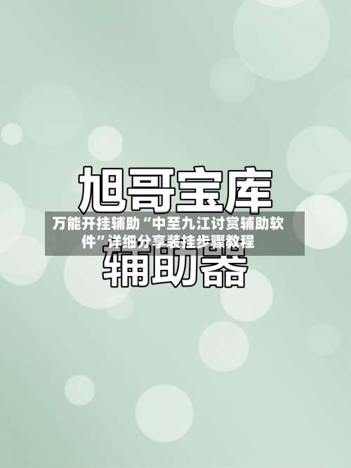 万能开挂辅助“中至九江讨赏辅助软件”详细分享装挂步骤教程-第1张图片