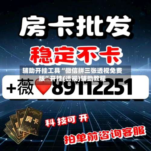 辅助开挂工具“微信拼三张透视免费版”开挂(透视)辅助教程-第1张图片
