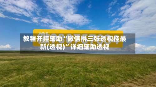 教程开挂辅助“微信拼三张透视挂最新(透视)”详细辅助透视-第1张图片