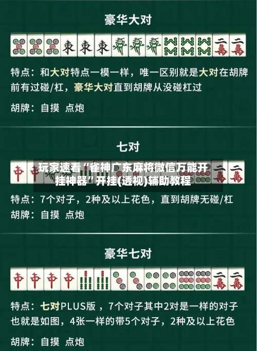 玩家速看“雀神广东麻将微信万能开挂神器”开挂(透视)辅助教程-第2张图片