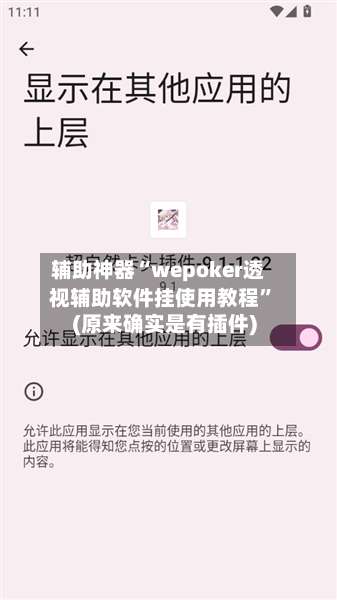辅助神器“wepoker透视辅助软件挂使用教程”(原来确实是有插件)-第1张图片