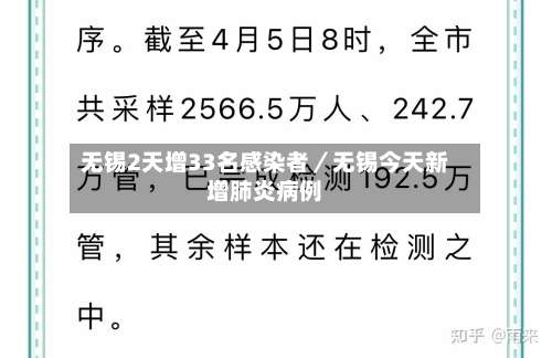 无锡2天增33名感染者／无锡今天新增肺炎病例-第2张图片