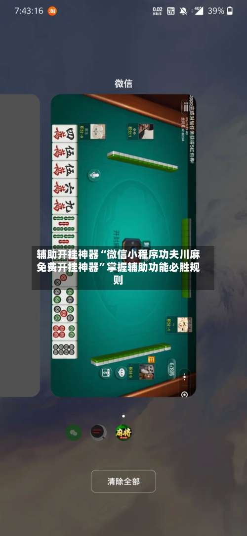 辅助开挂神器“微信小程序功夫川麻免费开挂神器	”掌握辅助功能必胜规则-第3张图片