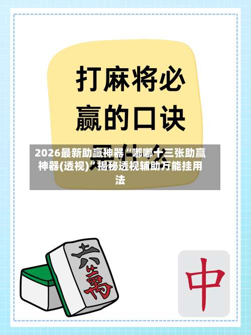 2026最新助赢神器“嘟嘟十三张助赢神器(透视)	”揭秘透视辅助万能挂用法-第1张图片