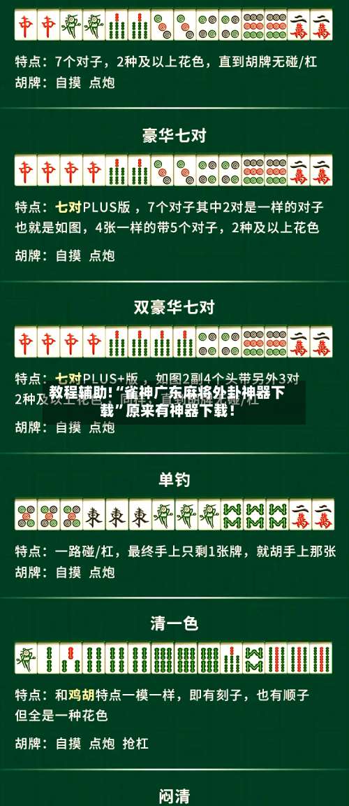 教程辅助!“雀神广东麻将外卦神器下载”原来有神器下载！-第3张图片