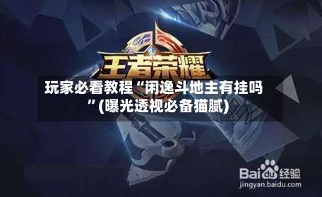 玩家必看教程“闲逸斗地主有挂吗	”(曝光透视必备猫腻)-第1张图片