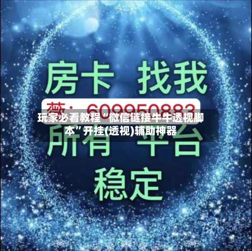 玩家必看教程“微信链接牛牛透视脚本	”开挂(透视)辅助神器-第3张图片