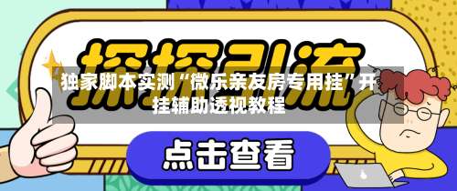独家脚本实测“微乐亲友房专用挂”开挂辅助透视教程-第2张图片