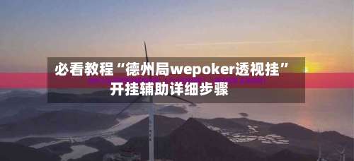 必看教程“德州局wepoker透视挂	”开挂辅助详细步骤-第2张图片