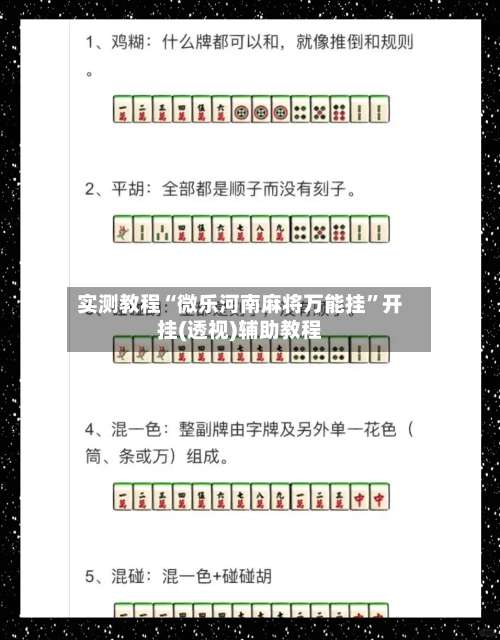 实测教程“微乐河南麻将万能挂”开挂(透视)辅助教程-第1张图片