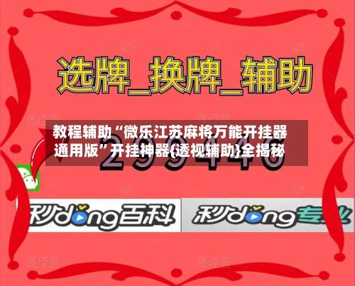 教程辅助“微乐江苏麻将万能开挂器通用版”开挂神器{透视辅助}全揭秘-第3张图片