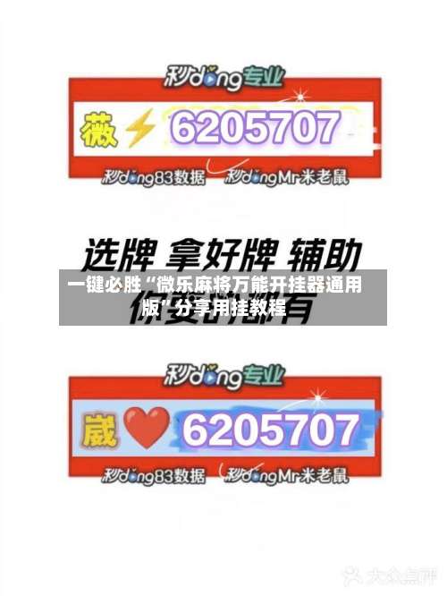 一键必胜“微乐麻将万能开挂器通用版	”分享用挂教程-第2张图片