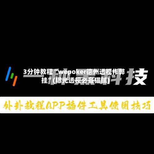 3分钟教程“wepoker德州透视作弊挂”(曝光透视必备猫腻)-第3张图片