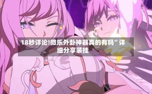 18秒详论!微乐外卦神器真的有吗	”详细分享装挂-第1张图片