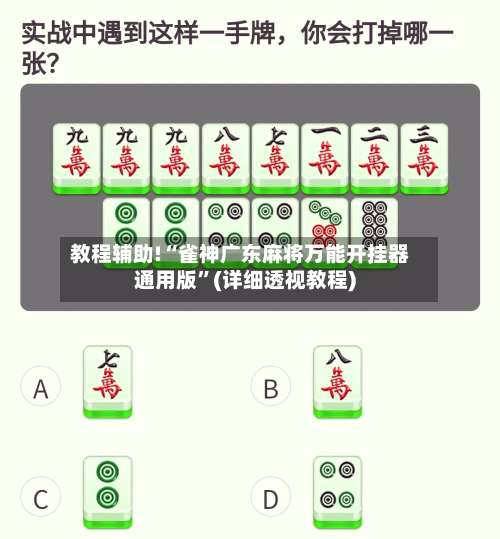 教程辅助!“雀神广东麻将万能开挂器通用版”(详细透视教程)-第2张图片