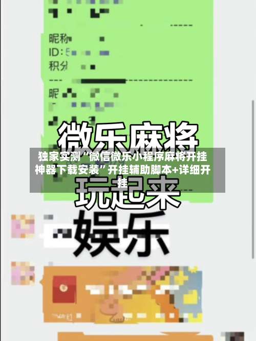 独家实测“微信微乐小程序麻将开挂神器下载安装”开挂辅助脚本+详细开挂-第1张图片
