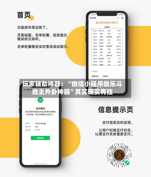 玩家辅助神器：“微信小程序微乐斗地主外卦神器	”其实确实有挂-第1张图片