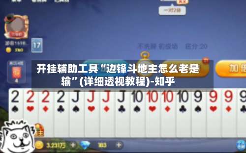开挂辅助工具“边锋斗地主怎么老是输”(详细透视教程)-知乎-第2张图片