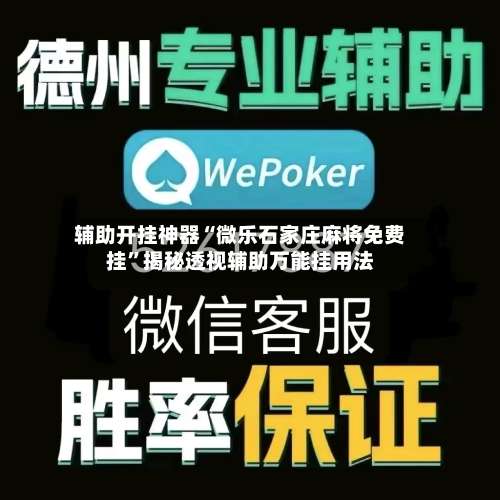 辅助开挂神器“微乐石家庄麻将免费挂”揭秘透视辅助万能挂用法-第2张图片