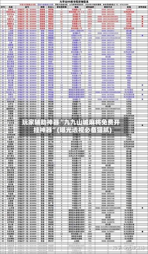 玩家辅助神器“九九山城麻将免费开挂神器”(曝光透视必备猫腻)-第2张图片