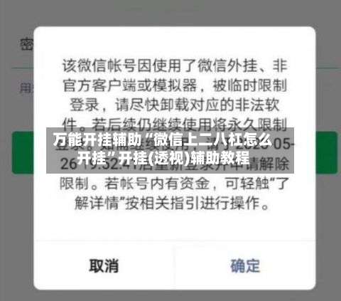 万能开挂辅助“微信上二八杠怎么开挂”开挂(透视)辅助教程-第3张图片