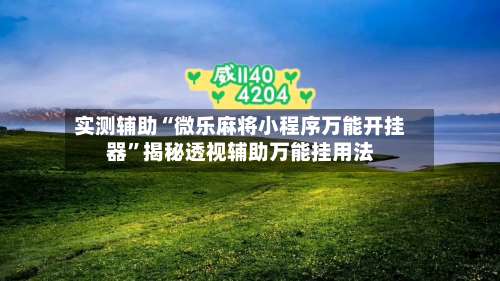 实测辅助“微乐麻将小程序万能开挂器”揭秘透视辅助万能挂用法-第1张图片