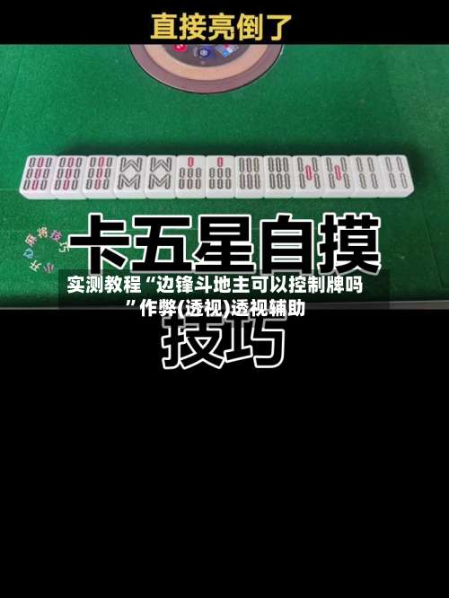 实测教程“边锋斗地主可以控制牌吗”作弊(透视)透视辅助-第1张图片