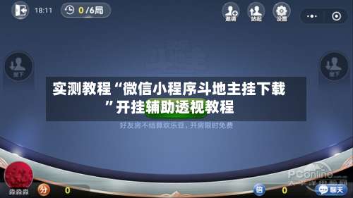 实测教程“微信小程序斗地主挂下载”开挂辅助透视教程-第3张图片