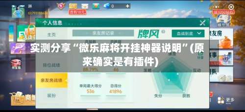 实测分享“微乐麻将开挂神器说明”(原来确实是有插件)-第1张图片