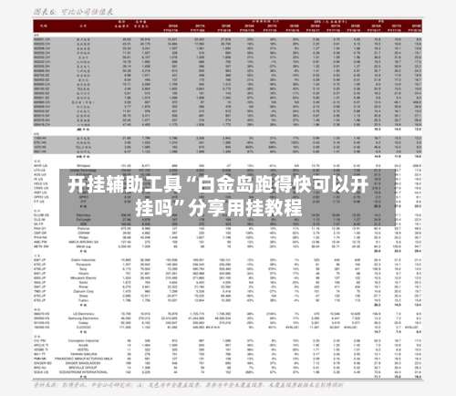 开挂辅助工具“白金岛跑得快可以开挂吗”分享用挂教程-第3张图片