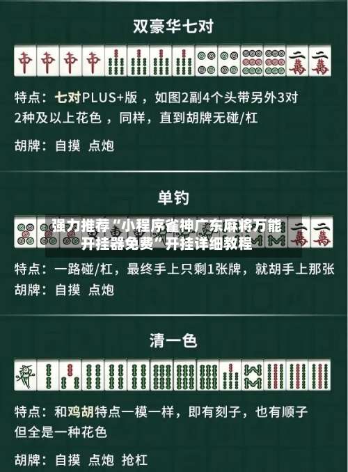 强力推荐“小程序雀神广东麻将万能开挂器免费”开挂详细教程-第2张图片