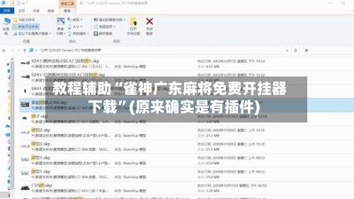 教程辅助“雀神广东麻将免费开挂器下载	”(原来确实是有插件)-第1张图片