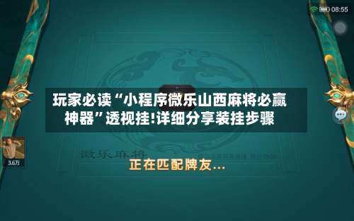 玩家必读“小程序微乐山西麻将必赢神器	”透视挂!详细分享装挂步骤-第2张图片